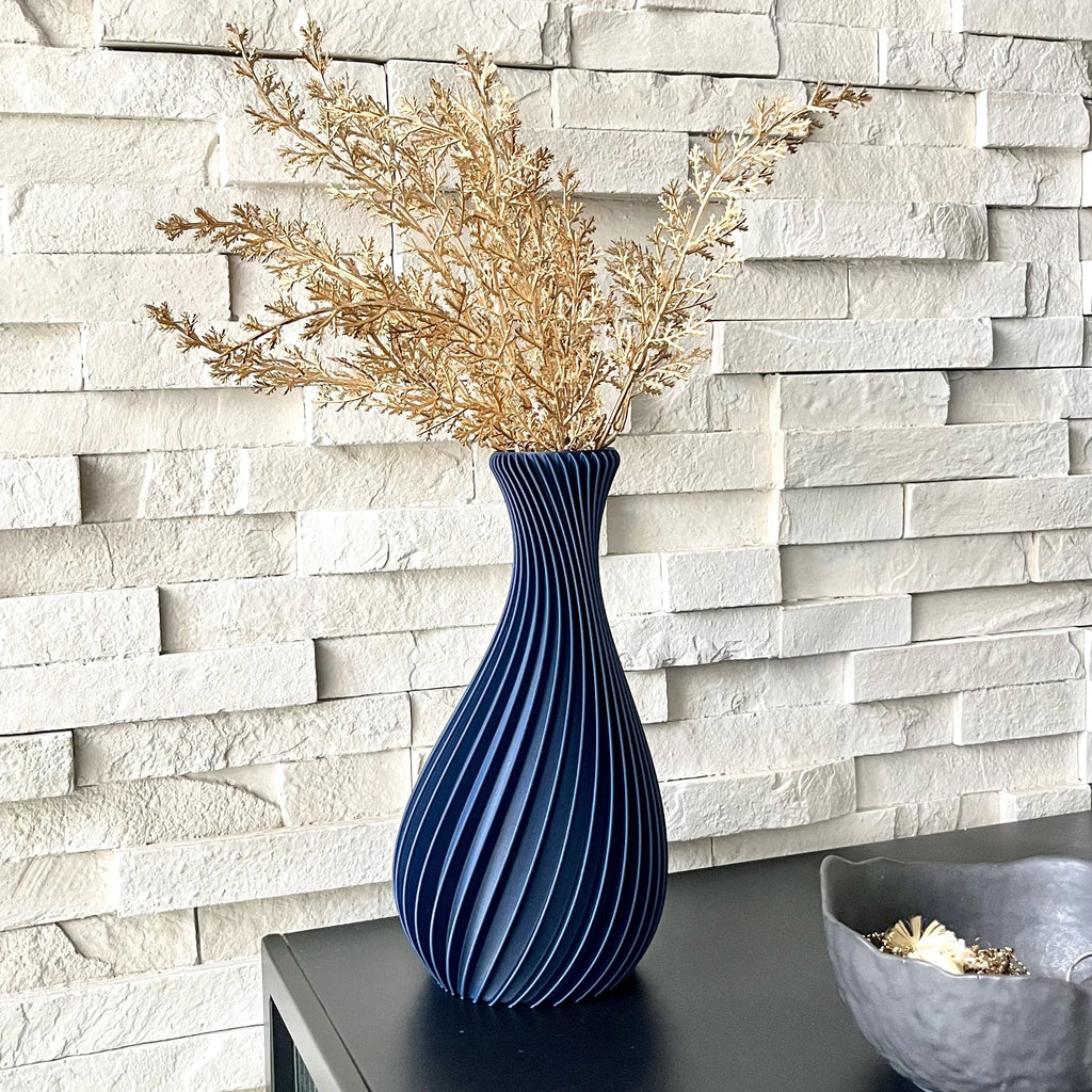 Vase "Ariel" Blanc - Amidon de maïs/bois recyclé