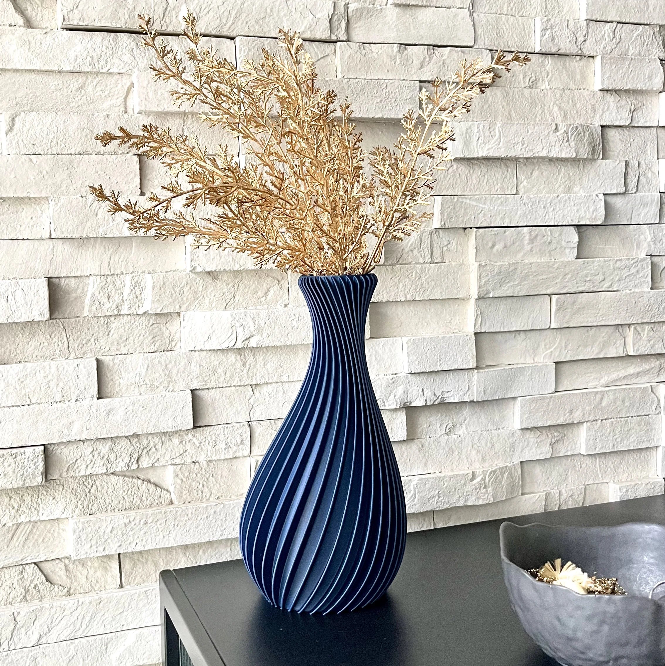 Vase "Ariel" Blanc - Amidon de maïs/bois recyclé