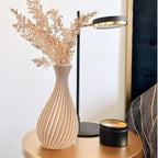 Vase "Ariel" Blanc - Amidon de maïs/bois recyclé
