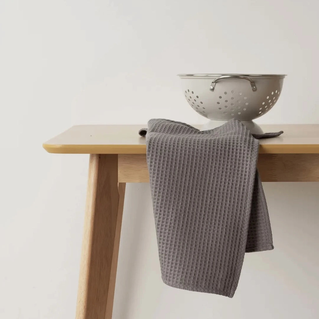 Torchon de cuisine gaufré Blanc - 100% coton