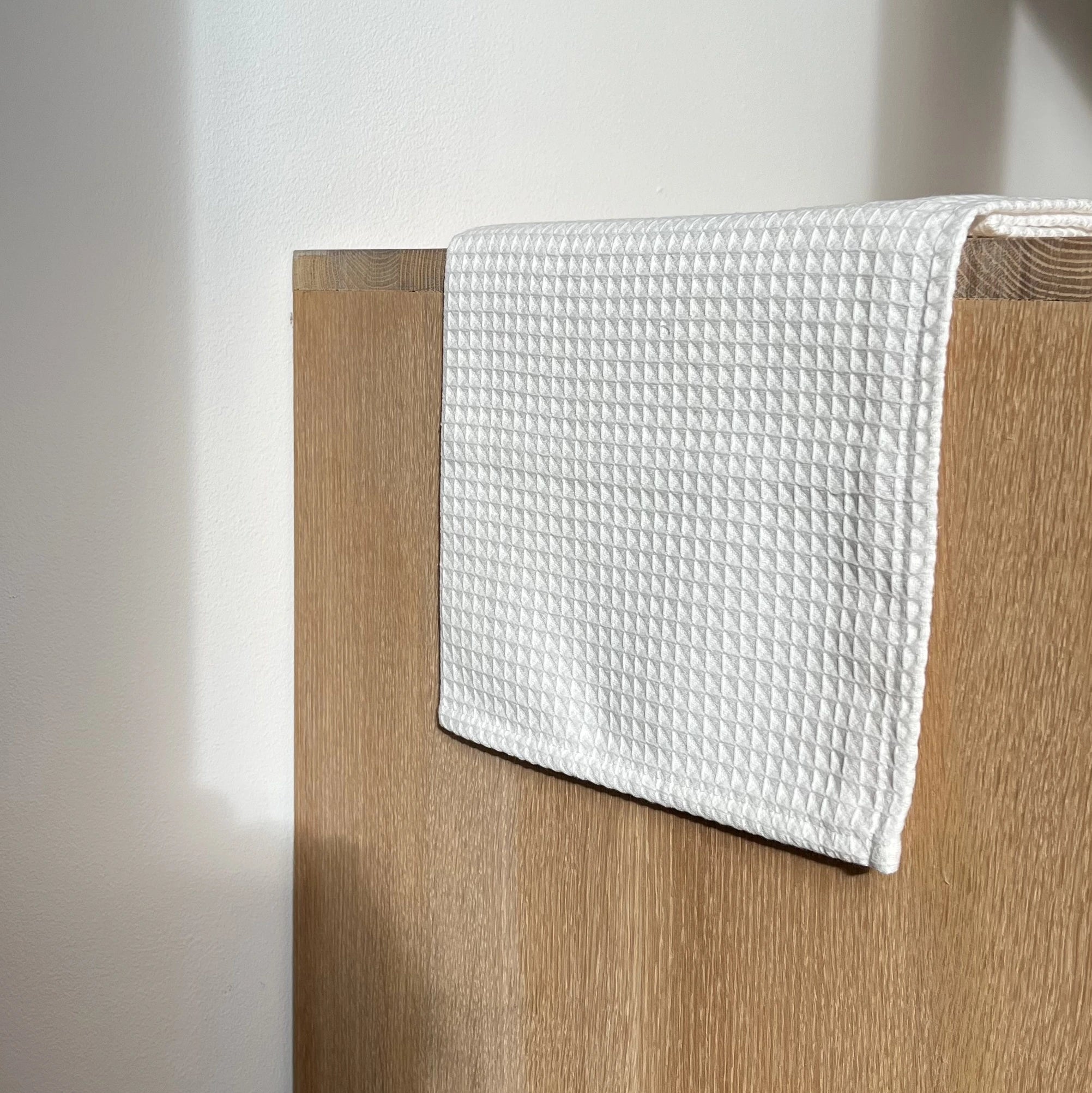 Torchon de cuisine gaufré Blanc - 100% coton