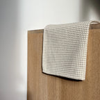 Torchon de cuisine gaufré Blanc - 100% coton