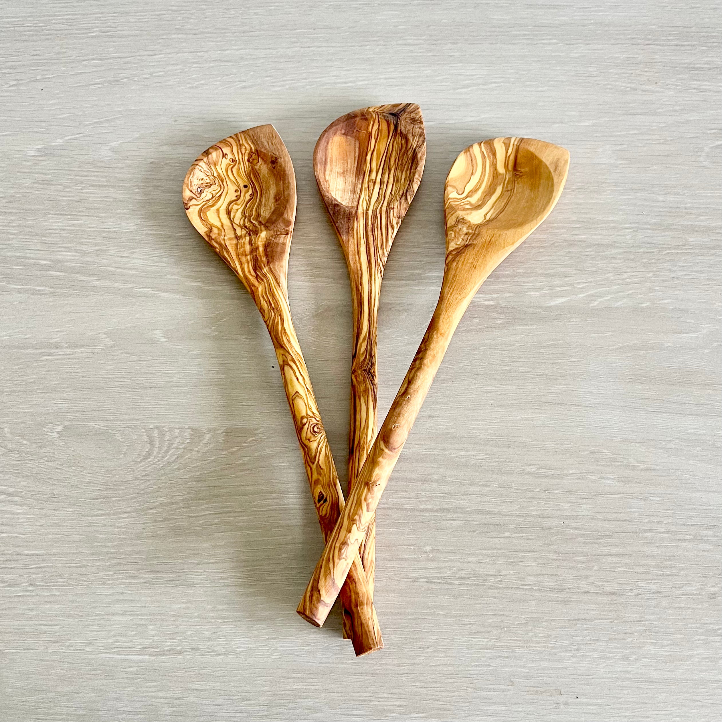 Cuillère biseautée - Bois d'olivier 100% naturel