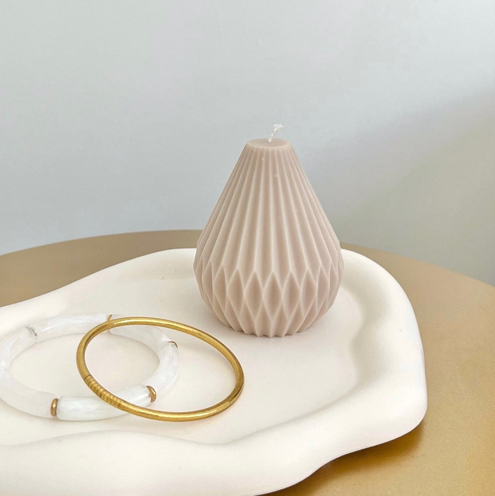 Bougie « Mona » Crème imparfaite - Cire de Colza