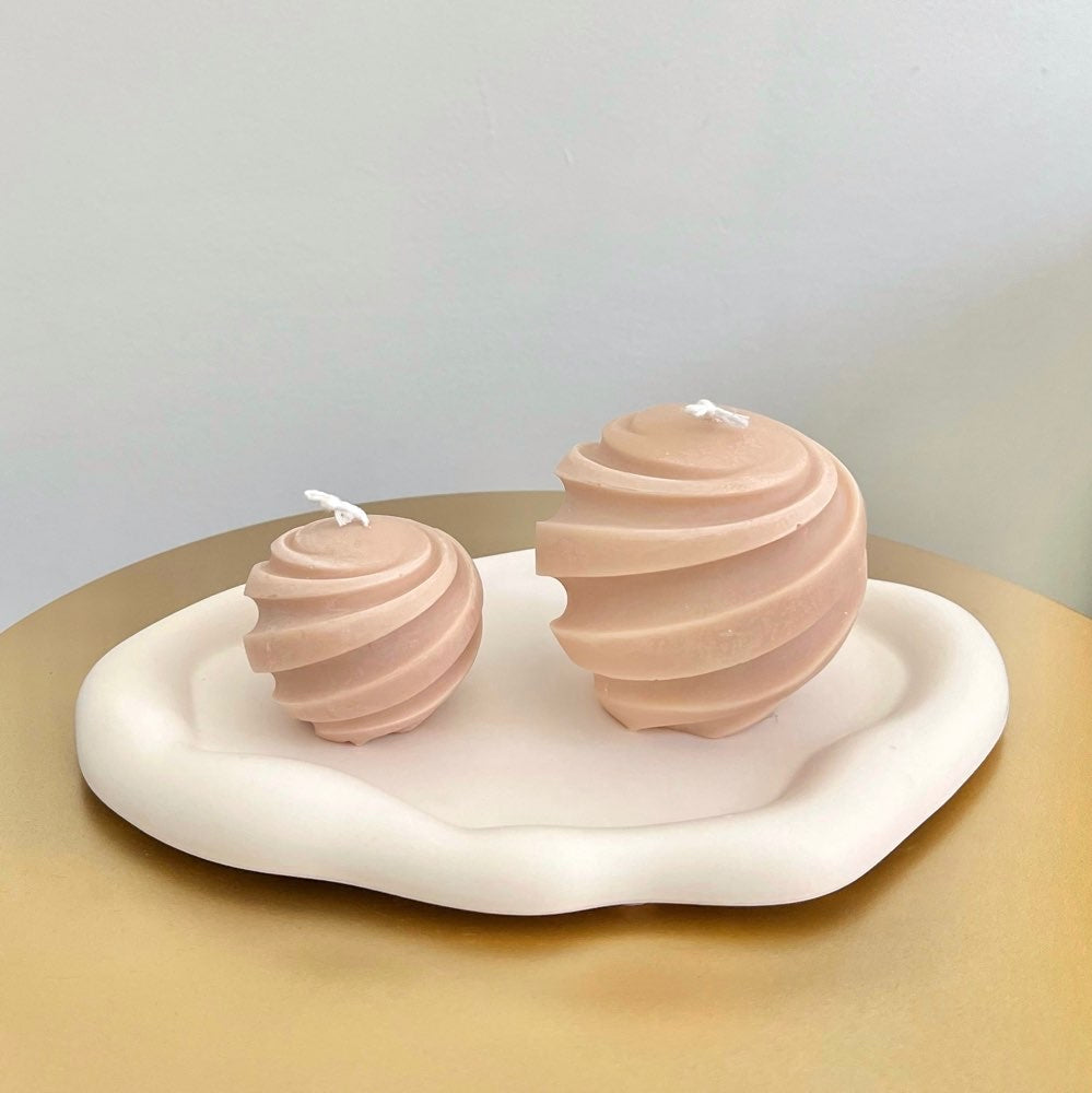 Bougie "Gemma" Beige Petit - Cire de colza
