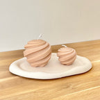 Bougie "Gemma" Beige Grand - Cire de colza