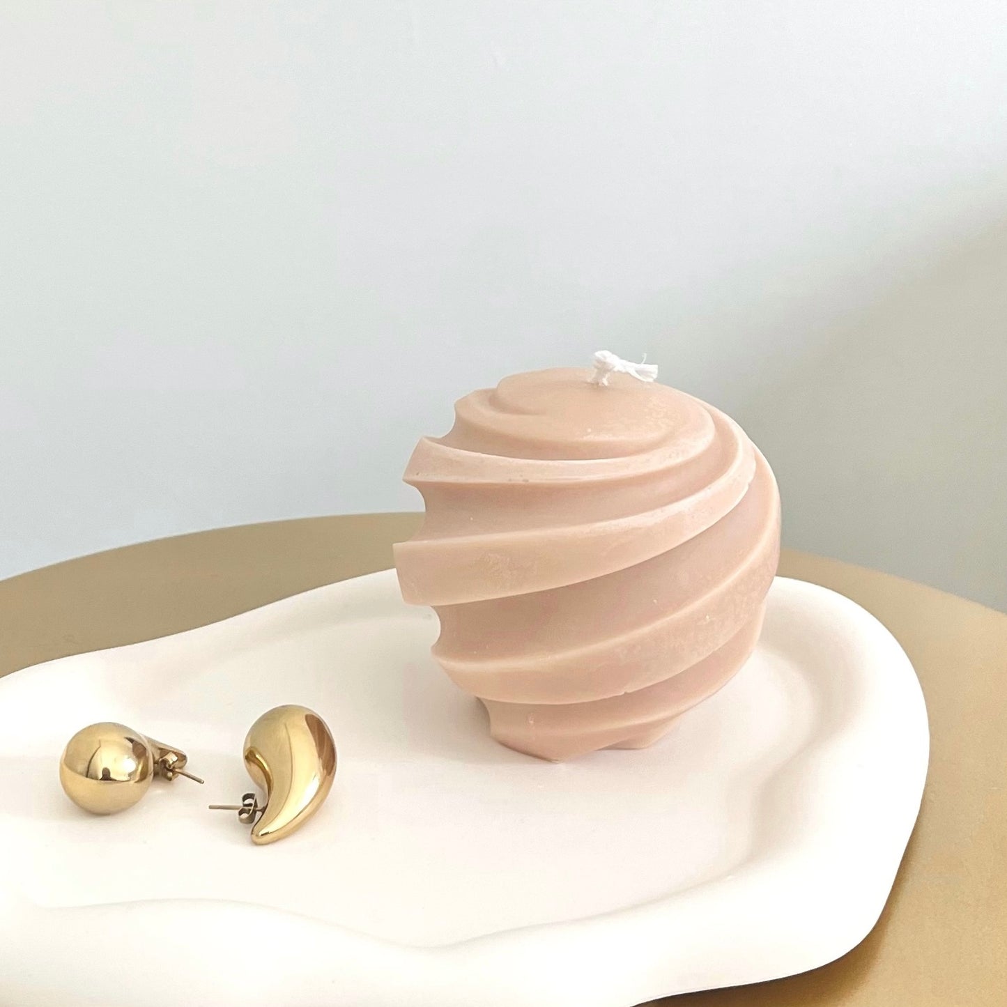 Bougie "Gemma" Beige Petit - Cire de colza