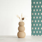 Vase "Neo" Blanc - Amidon de maïs/bois recyclé