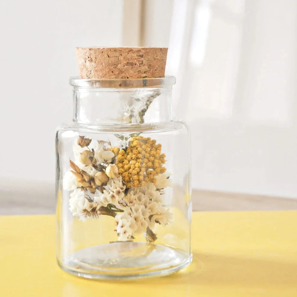 Flacon de fleurs séchées "Thaïs" - Verre & Fleurs