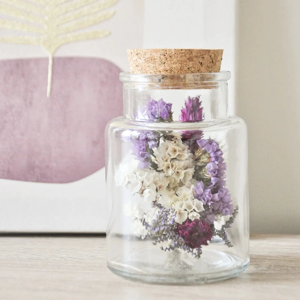 Flacon de fleurs séchées "Thaïs" - Verre & Fleurs